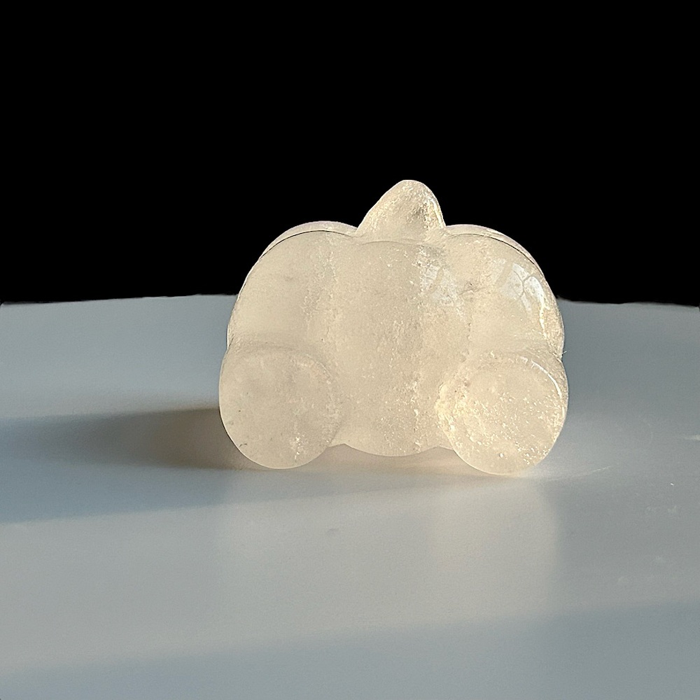 Natural Quartz Crystal Carved Pumpkin Quartz Crystal Decor Reiki Healing 1pc